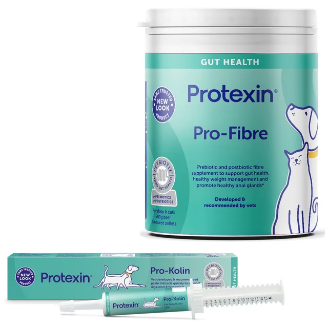 Protexin Pro-Kolin & Pro-Fibre Digestive Support Bundle for Dogs & Cats
